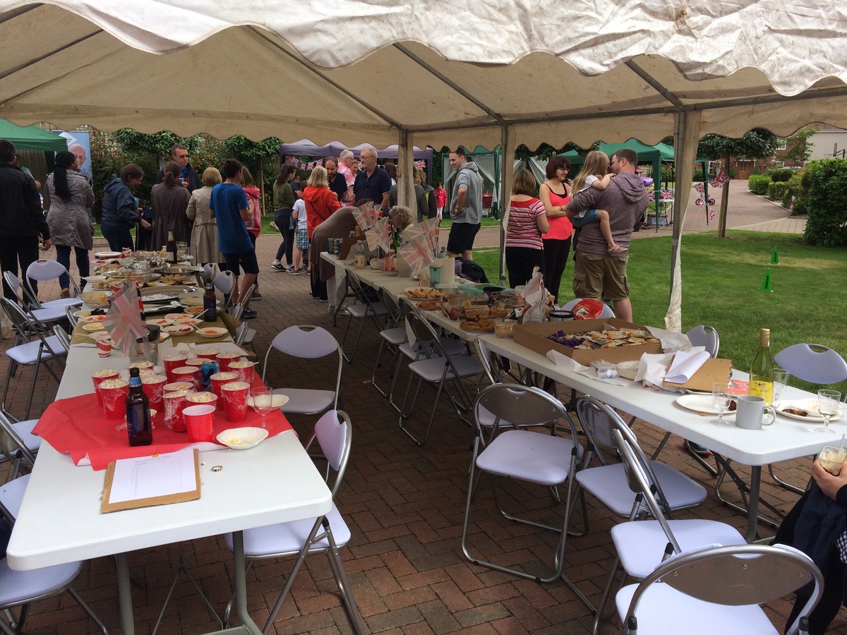 Everyone contributed food and drink.
